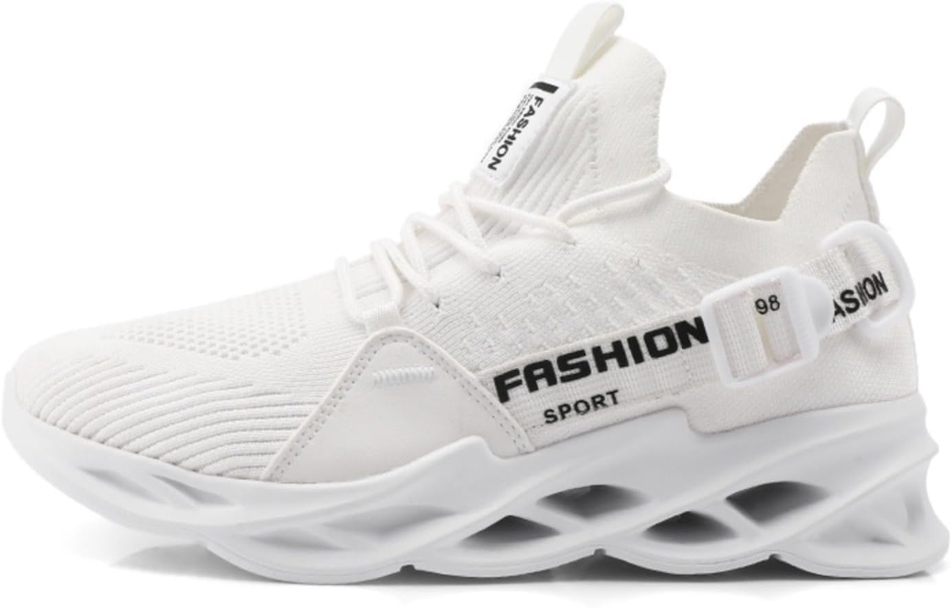 

Мужские легкие кроссовки для бега - дышащая сетка, повседневные кроссовки с удобной промежуточной подошвой и подошвой, предотвращающей скольжение, для ежедневного бега Azttoztto, белый