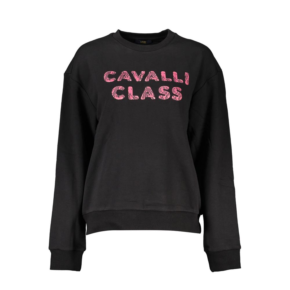 

Черный хлопковый женский свитер cavalli CLASS