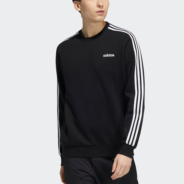 Толстовка men's neo ce 3s swt sports round neck pullover black Adidas, черный — фото 2