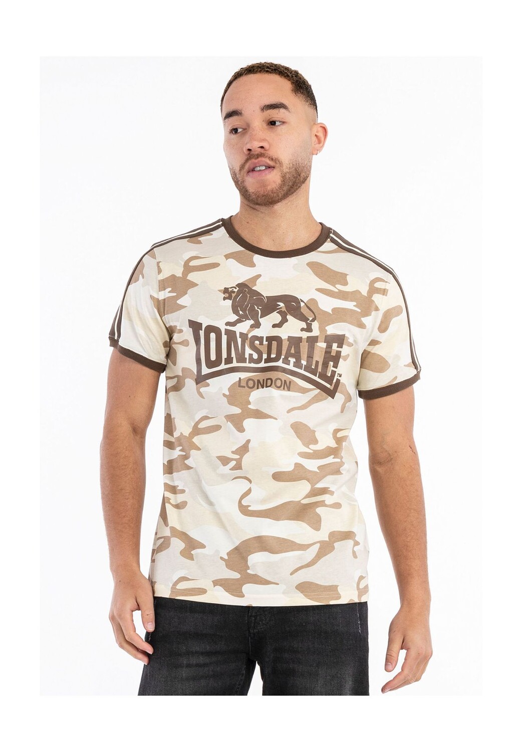 

Мужская футболка обычного кроя CREGNEASH LONSDALE, цвет Camo Desert