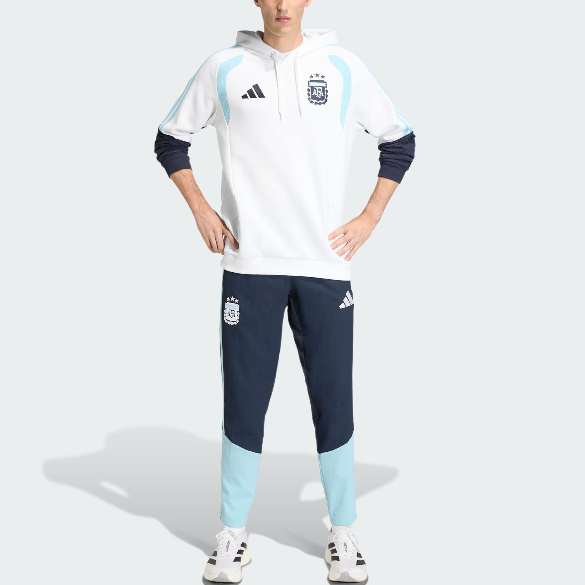 Футболка Argentina 26 TIRO SWEAT AFA мужская Adidas, белый/синий/голубой — фото 2