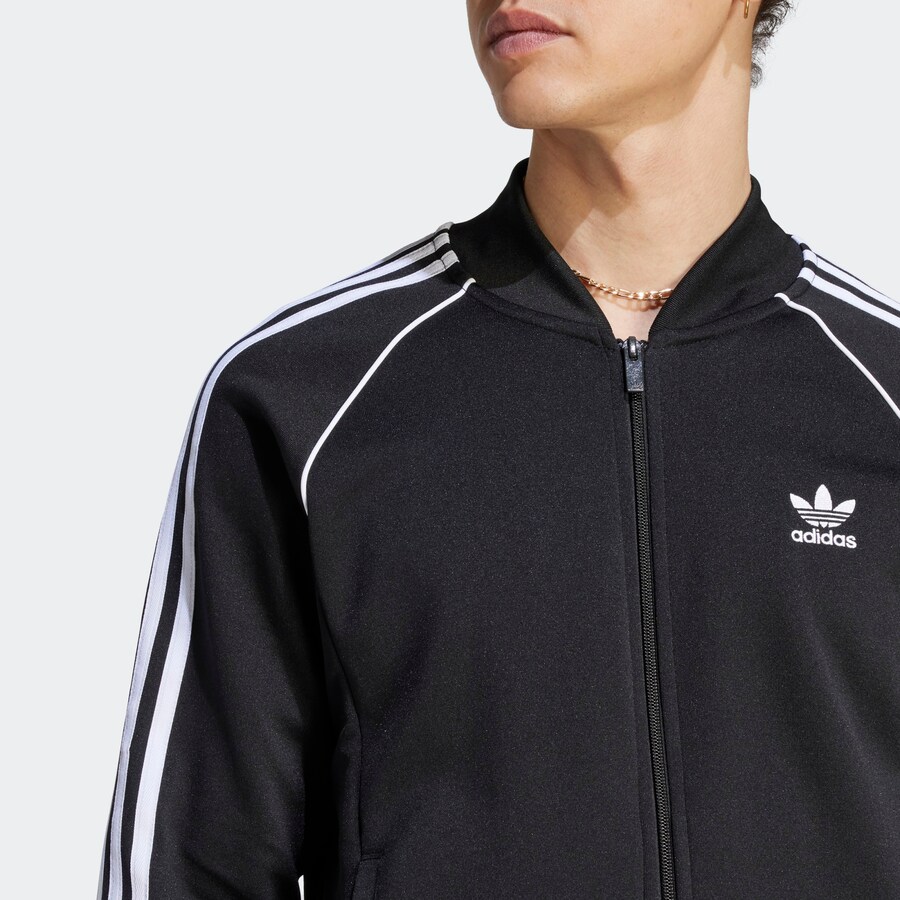 Толстовка с капюшоном на молнии ADIDAS ORIGINALS Adicolor Classics SST, черный — фото 4