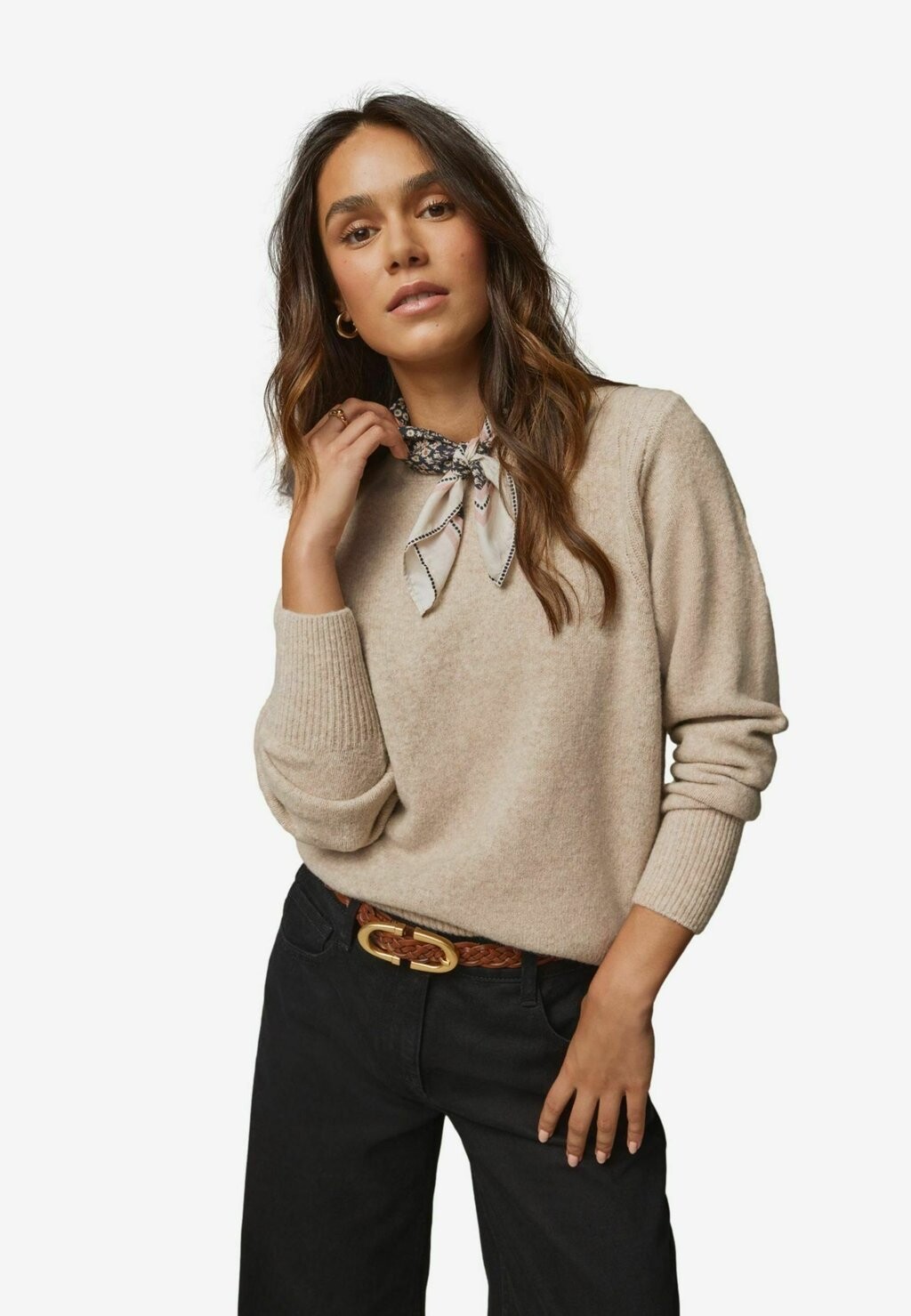 

Джемпер REGULAR FIT CREW NECK Laura Ashley, коричневый