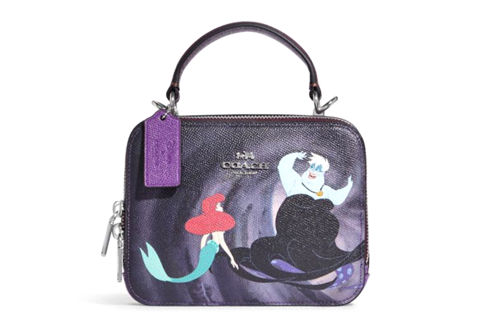 

COACH Клатч Disney Collaboration BOX CROSSBODY из спилка женский, темно-фиолетовый