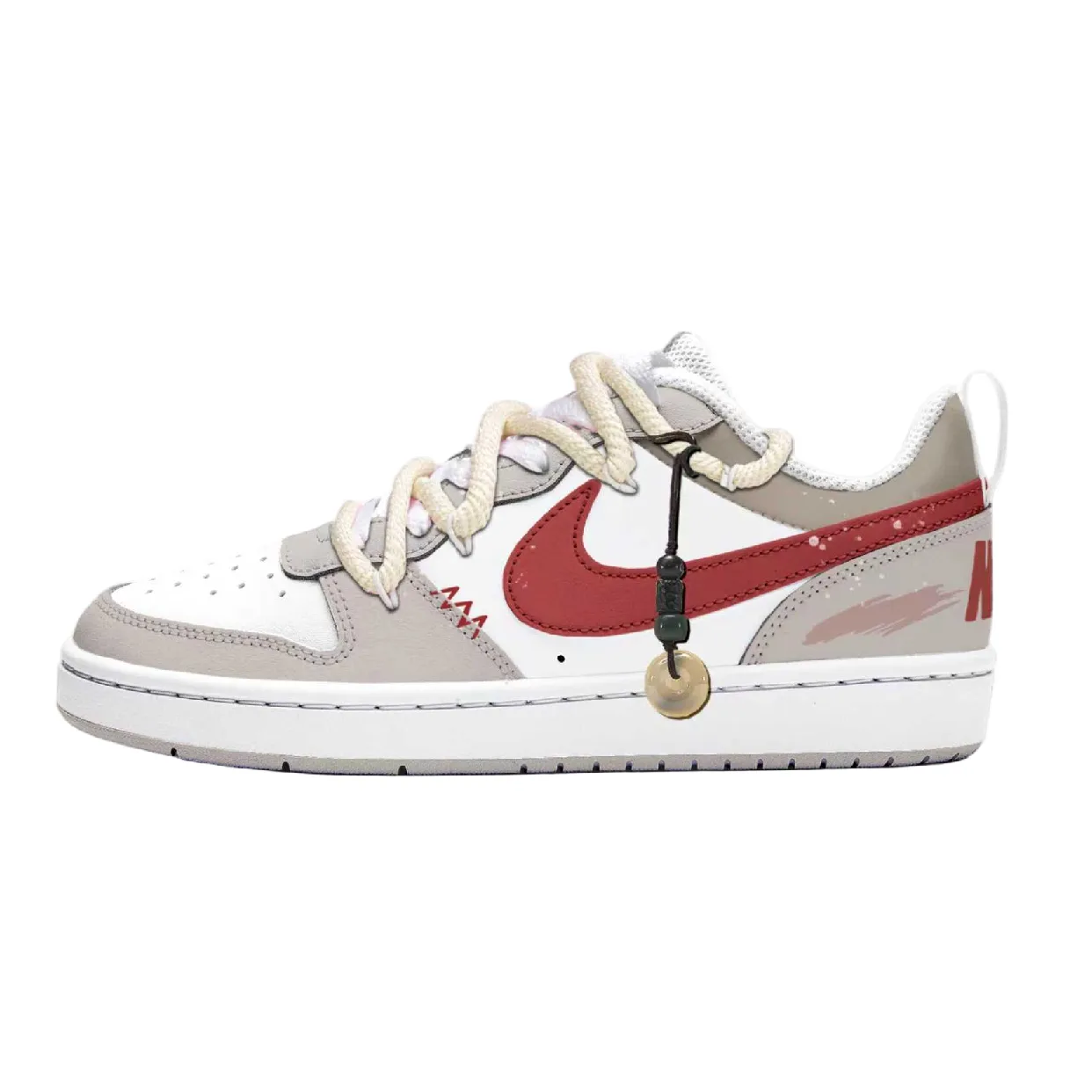 Кроссовки для скейтбординга Court Borough Kids Unisex Nike, красный — фото 3