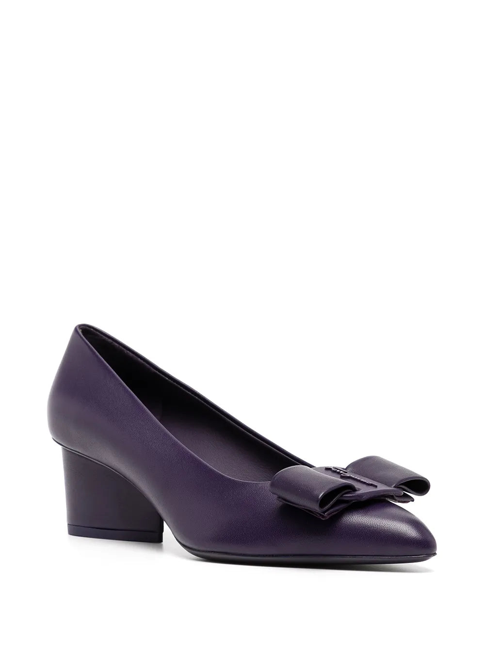 Туфли Ferragamo Viva 55 на каблуке Salvatore Ferragamo, фиолетовый — фото 2