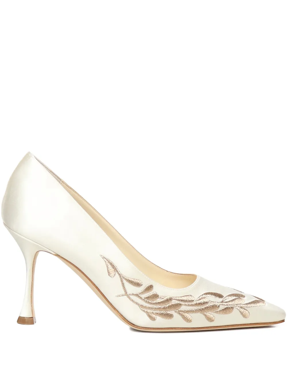 Туфли-лодочки с вышивкой «пейсли» Manolo Blahnik, белый