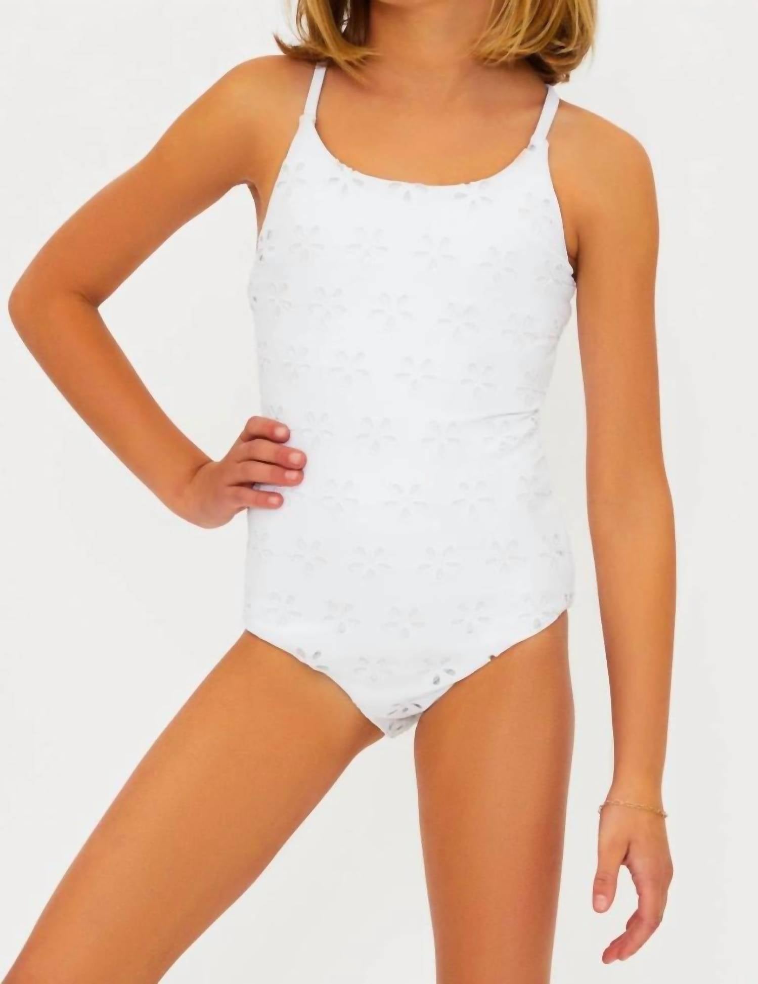 

Little Julia One Piece в цвете «Белая магнолия» Beach Riot, White Magnolia