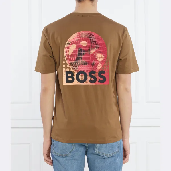 Футболка свободного кроя Teeuniverse Boss, коричневый — фото 3