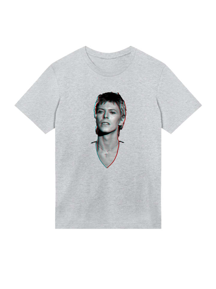 

Футболка TV Times Pop Star David Bowie Portrait 1977 в серо-пестром цвете F4NT4STIC