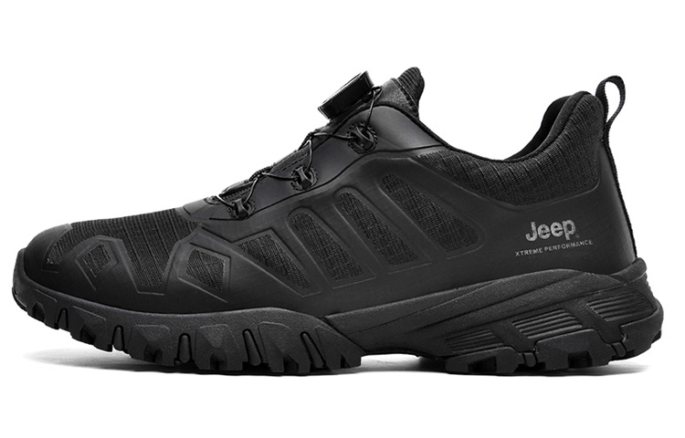 

Jeep Легкие и износостойкие мужские низкие уличные кроссовки Black - Black, цвет Black