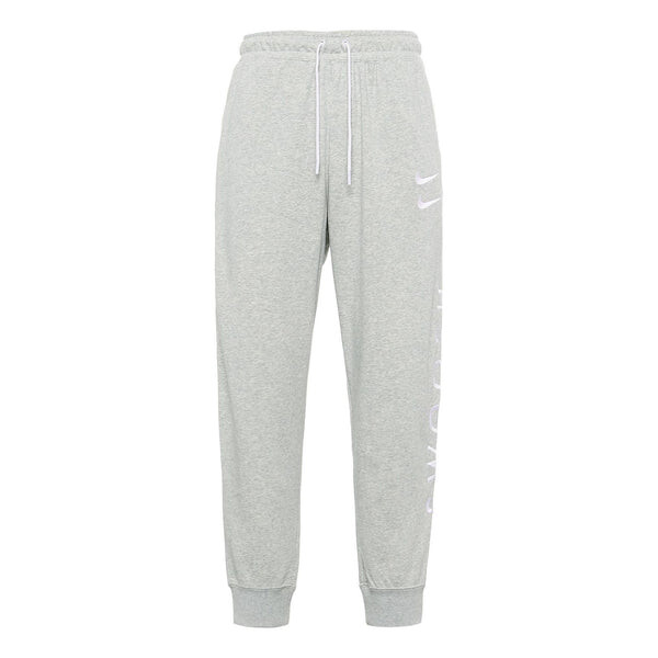 

Брюки sportswear swoosh logo slim fit bundle feet sports long pants gray Nike, серый