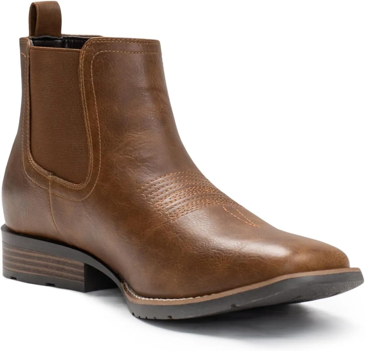 

Мужские ковбойские ботинки IUV, ботинки на щиколотку, западные ботинки, повседневные, классические, слипоны Челси, коричневый