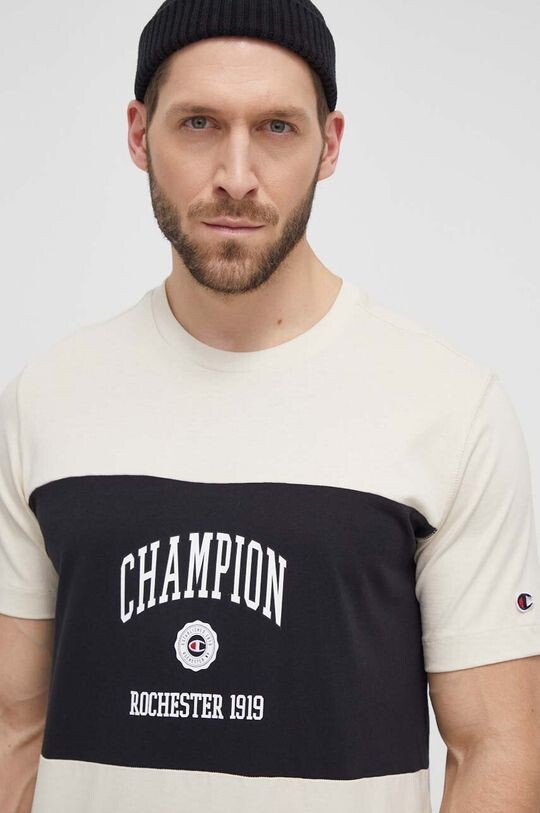 

Хлопковая футболка Champion, бежевый
