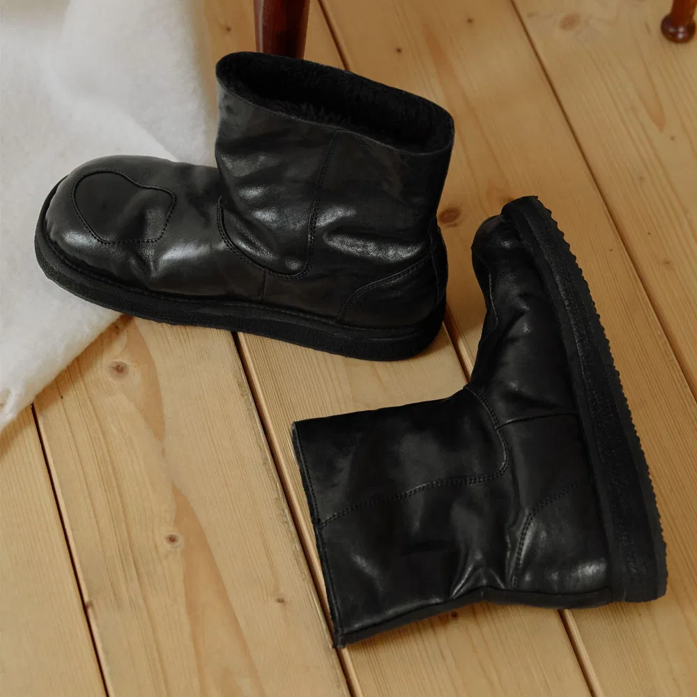 Мужские чёрные зимние ботинки Old Fur от Mistake Project