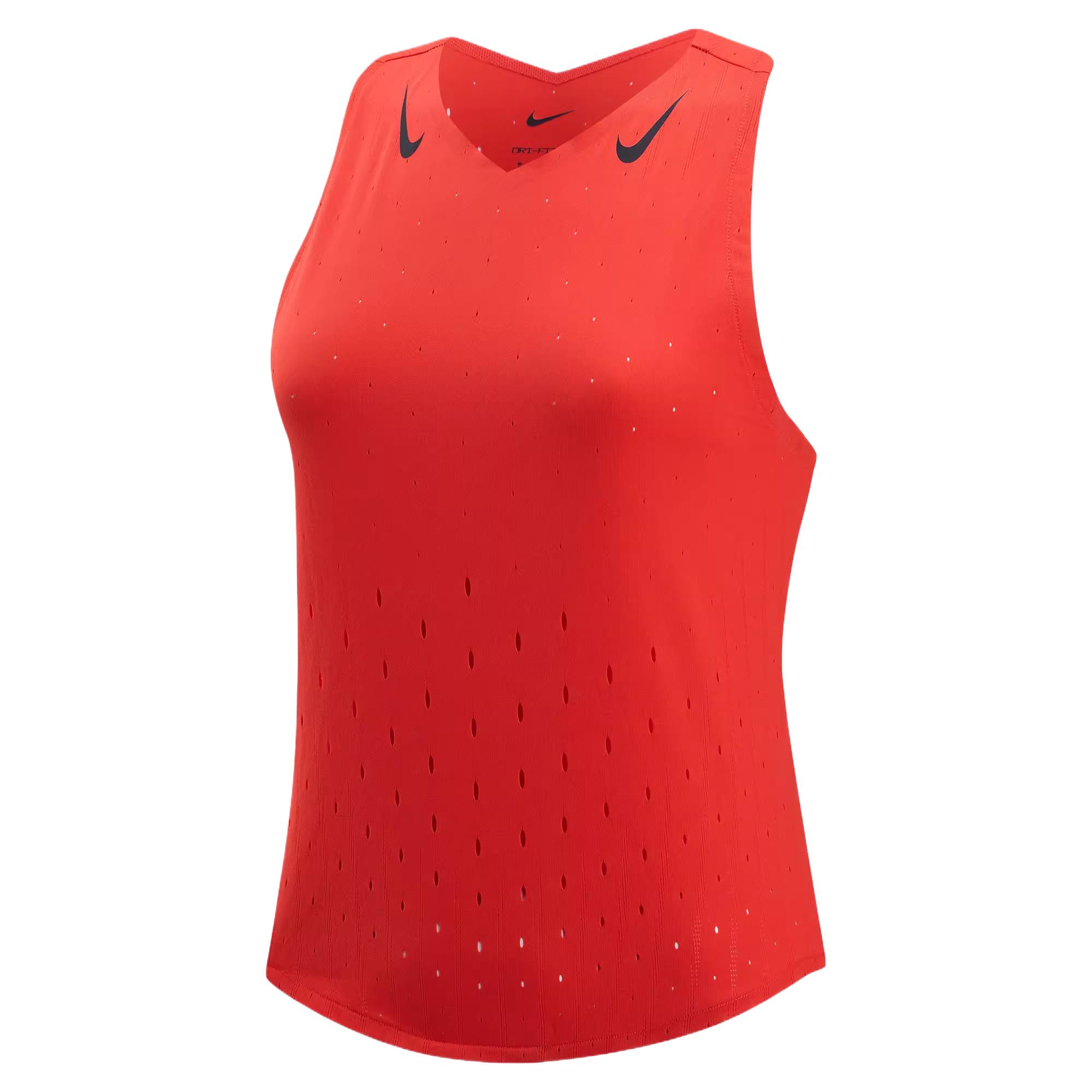 Nike Женская спортивная майка AEROSWIFT Dri FIT ADV Light Red Black — фото 3