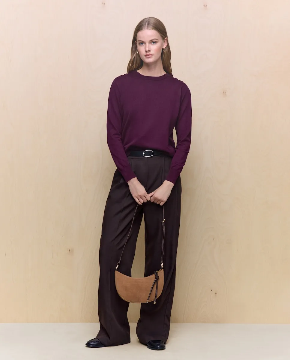 

Женский свитер с круглым вырезом Easy Wear, бордовый