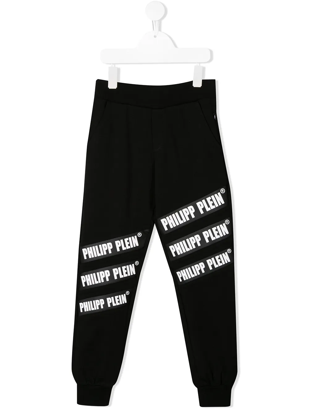 

Спортивные брюки с контрастным логотипом Philipp Plein Junior, черный