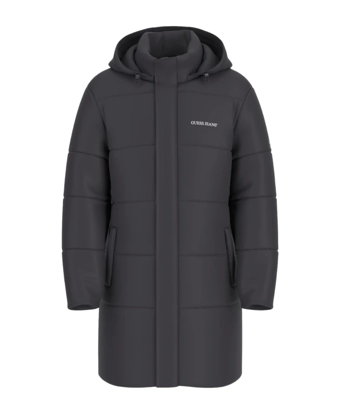 

Черная стеганая пуховая куртка с капюшоном Guess, черный