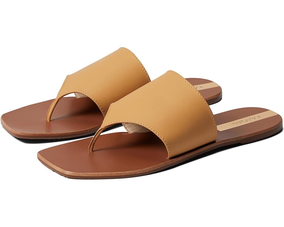 

Сандалии KAANAS Maria Minimalist All Over Leather Thong Sandal, песочный