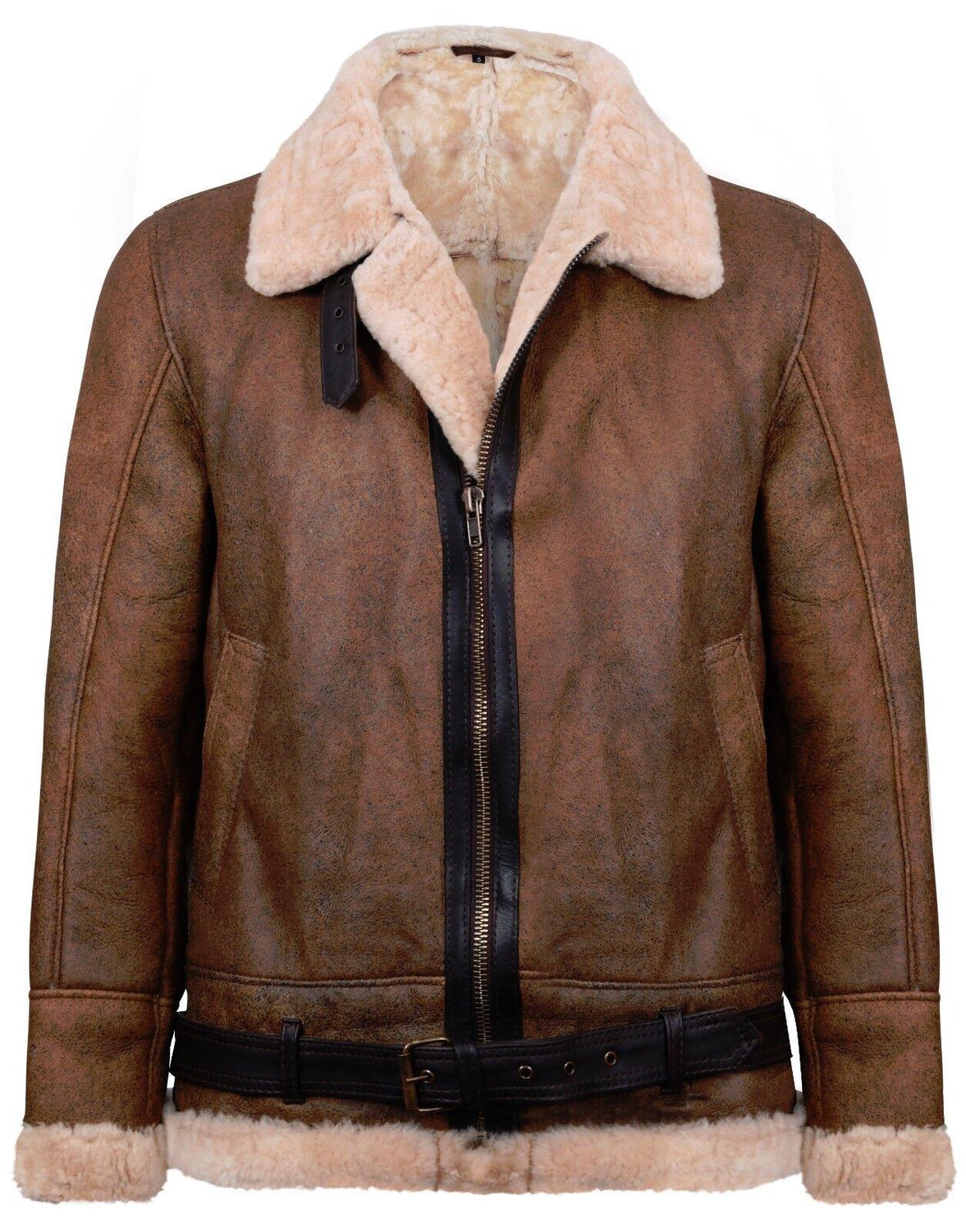 

Куртка-авиатор из овчины - KANSAS Infinity Leather, коричневый
