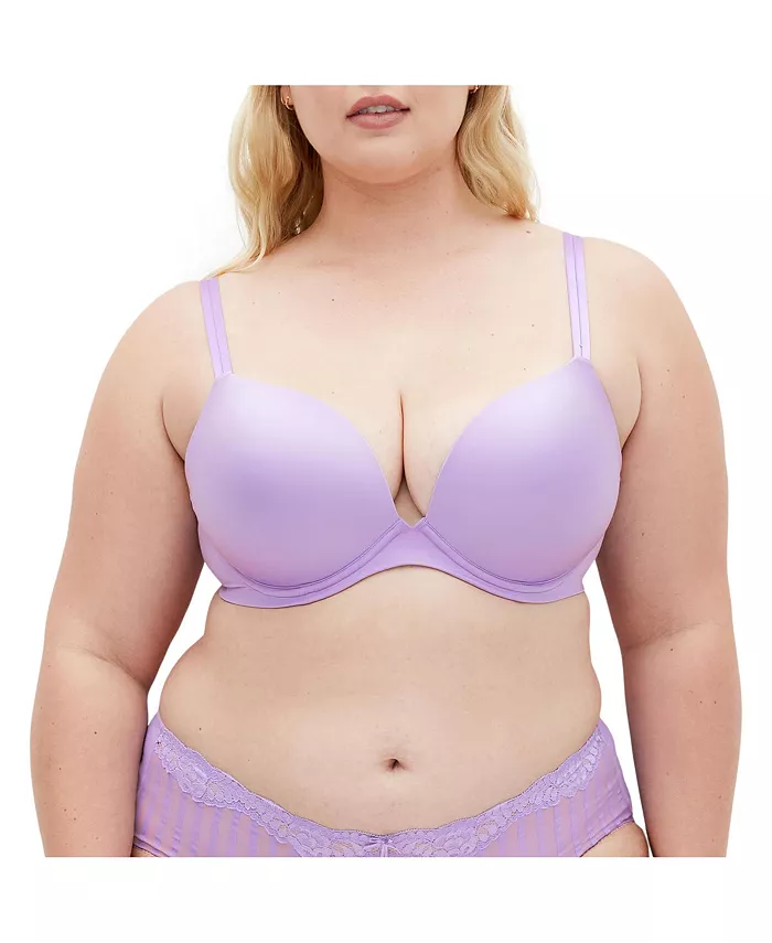 

Бюстгальтер Adore Push Up Plus Size CITY CHIC, фиолетовый