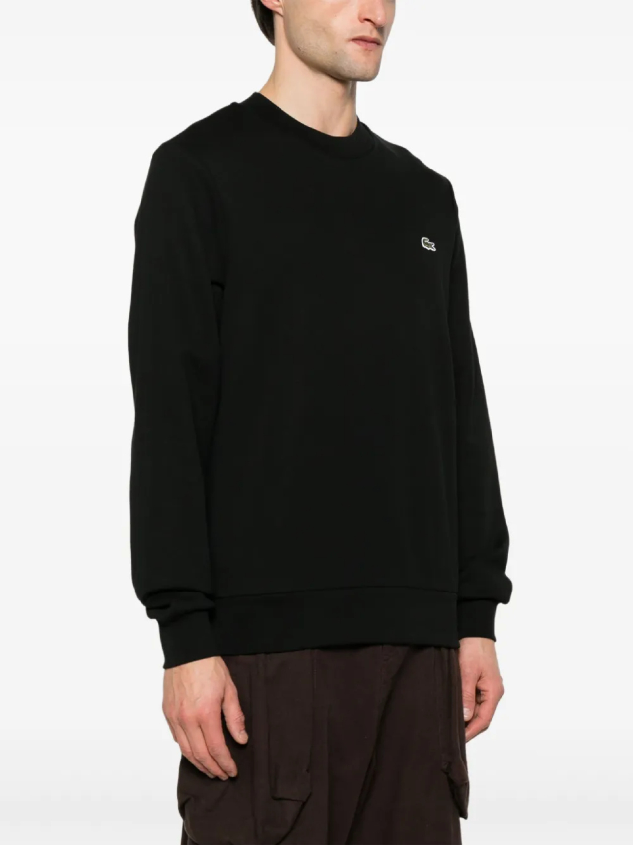 Lacoste хлопковая толстовка, черный — фото 3