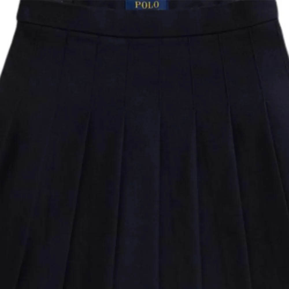 Однотонная юбка Moderate для детей на весну-лето Polo Ralph Lauren, темно-синий — фото 4