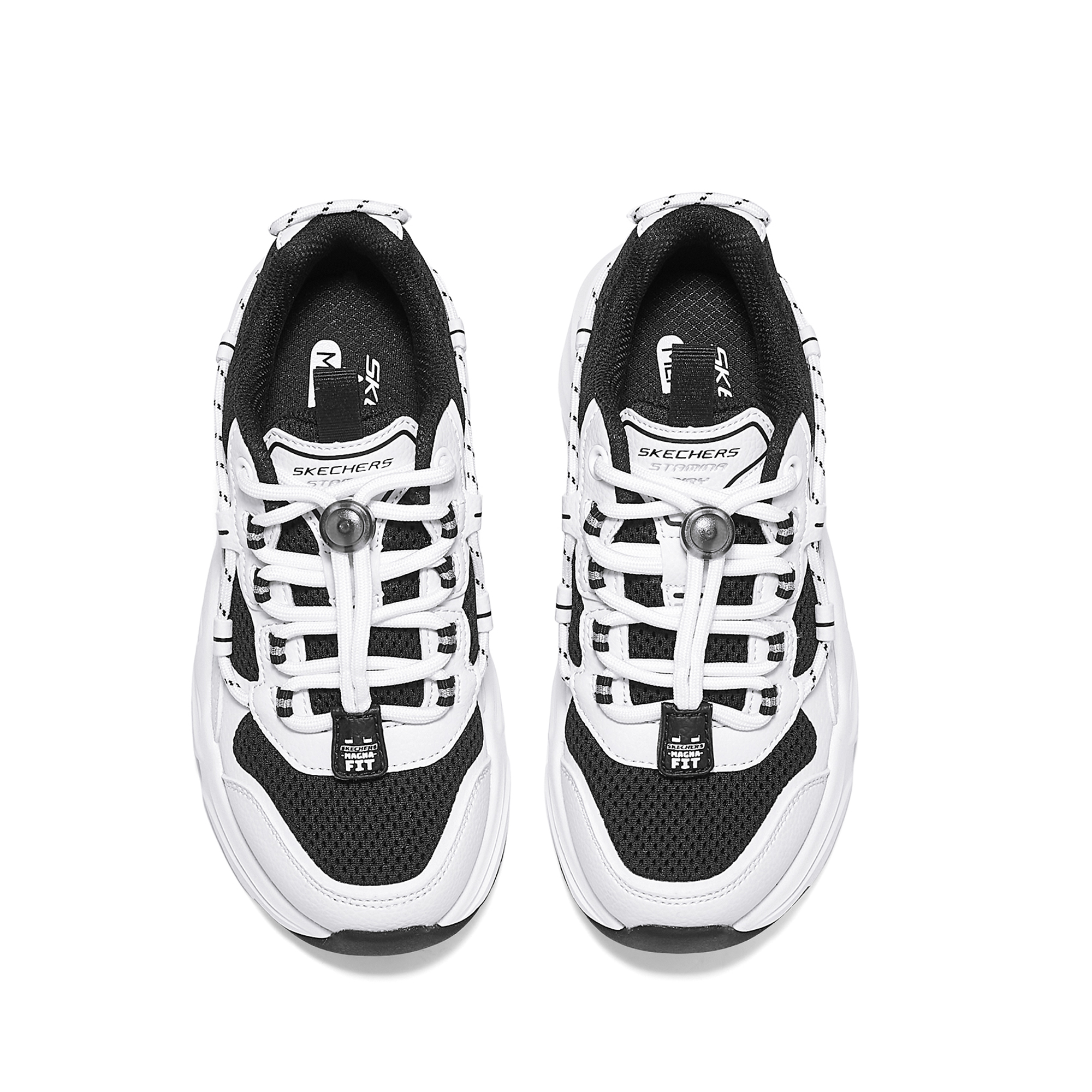 Детские повседневные кроссовки SKECHERS GIRLS с дышащими и износостойкими низкими кроссовками Skechers Kids, белый/черный — фото 4