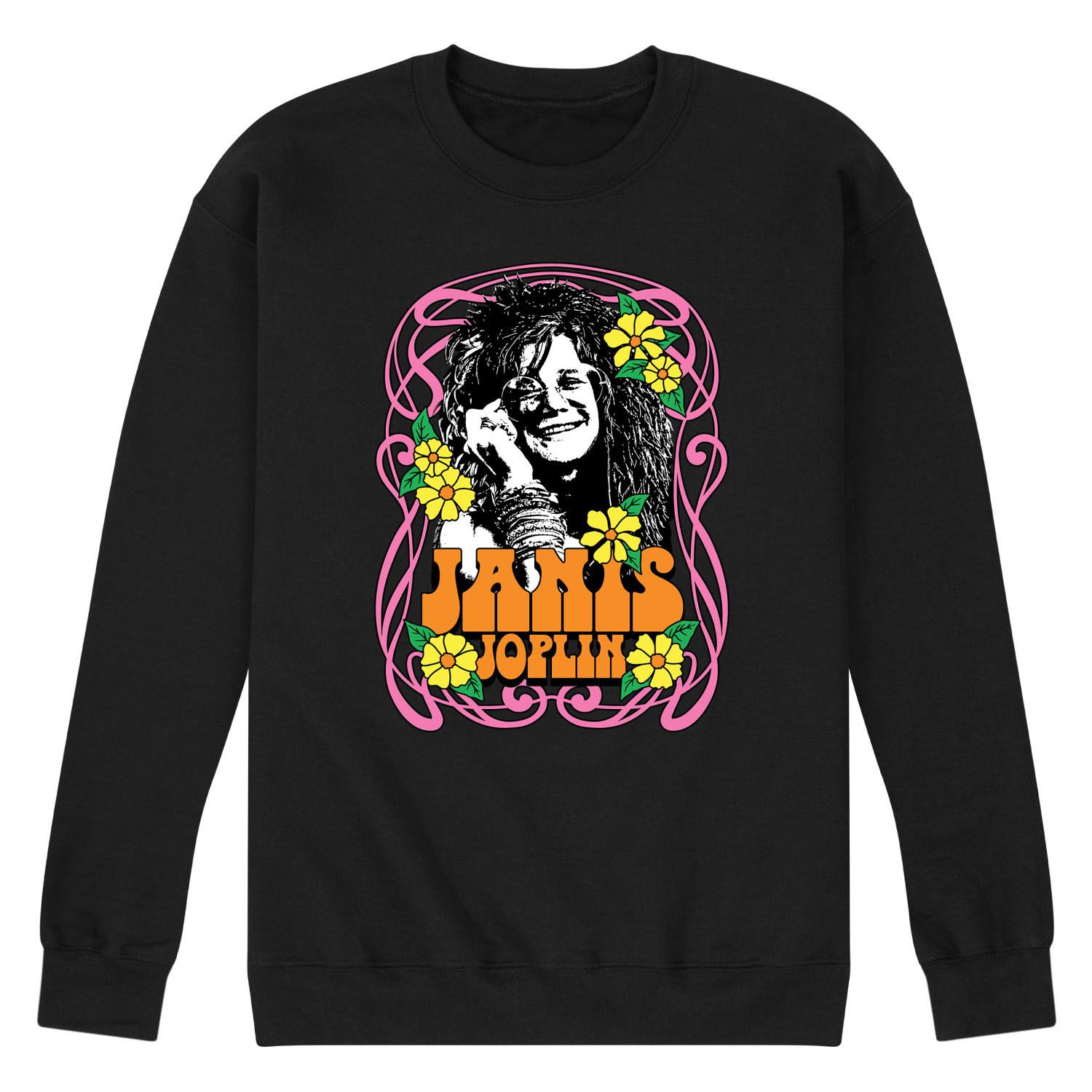 

Мужской свитшот Janis Joplin Flowers Licensed Character