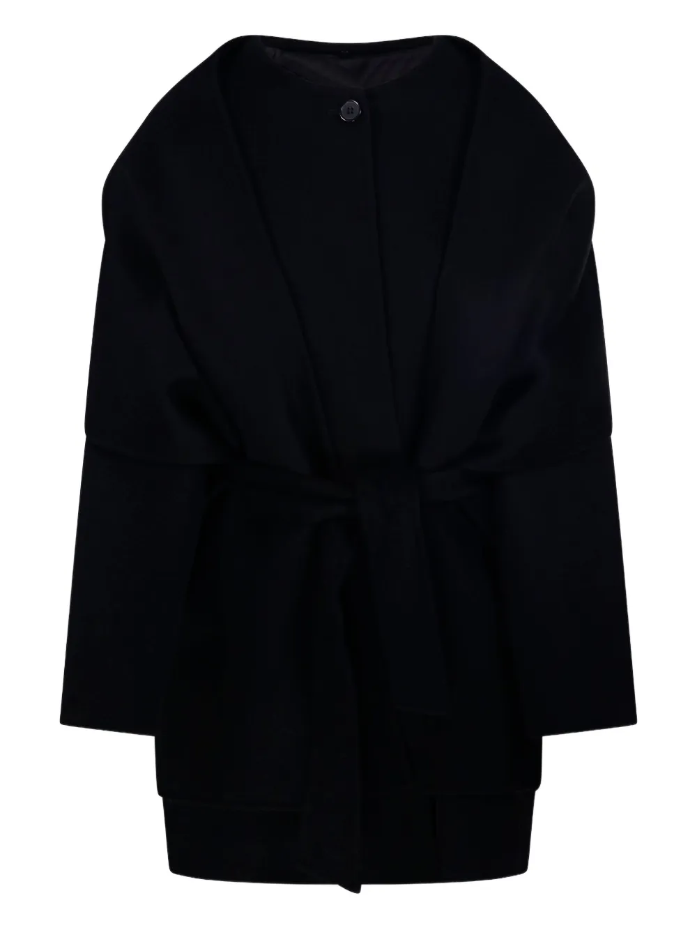 

Драпированное пальто с поясом P.A.R.O.S.H., черный