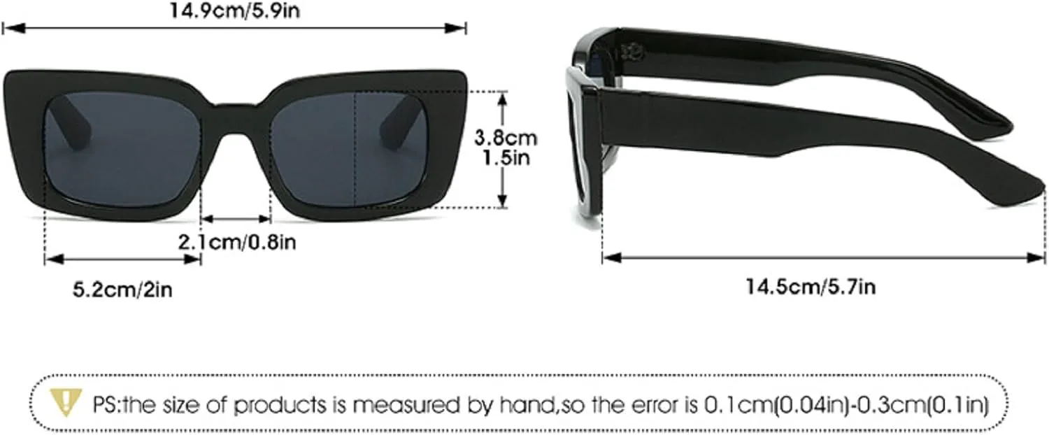

Модные квадратные солнцезащитные очки для женщин в толстой оправе, двухцветный градиент, защита от УФ-излучения UV400, ретро-панк, леопардовый принт mincl, Black