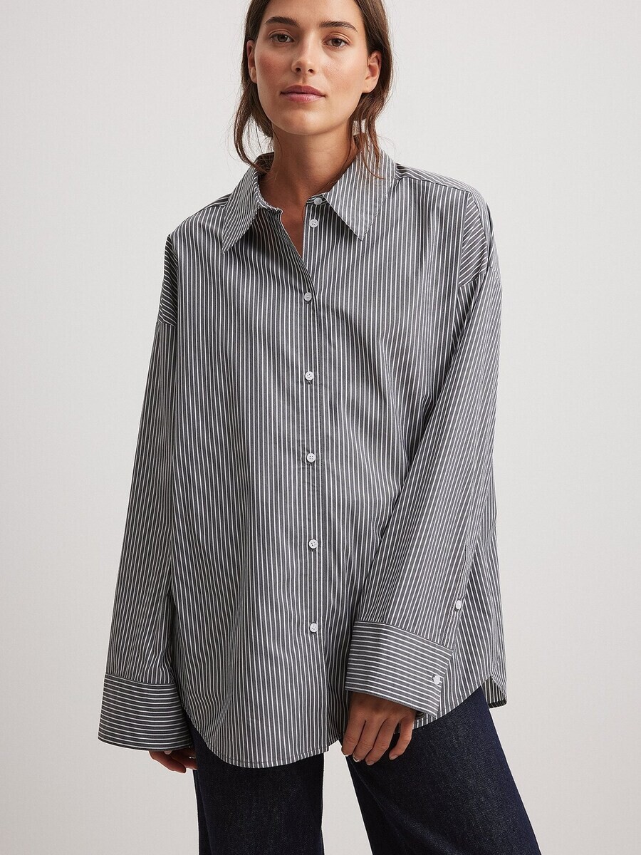 

Рубашка NA-KD Blouse, темно-серый
