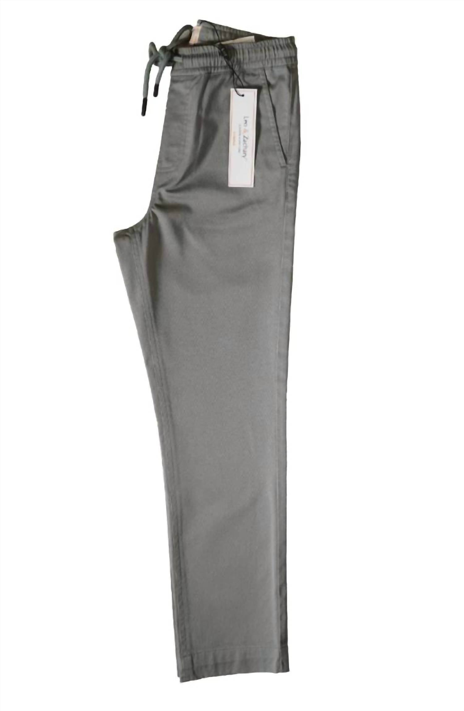 

Узкие брюки для мальчиков цвета «камень» Leo & Zachary, Stone