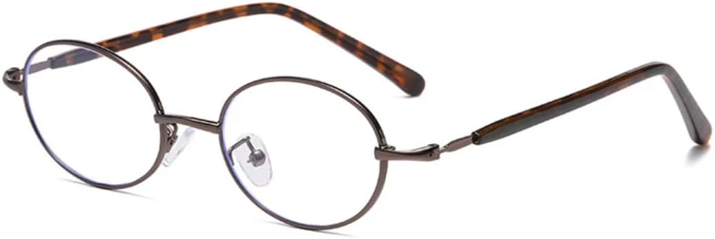 

Небольшие металлические овальные солнцезащитные очки для женщин и мужчин в стиле ретро-панк с прозрачными линзами UV400 (бронзовый леопардовый принт) TVTBBVV, Bronze Leopard Clear