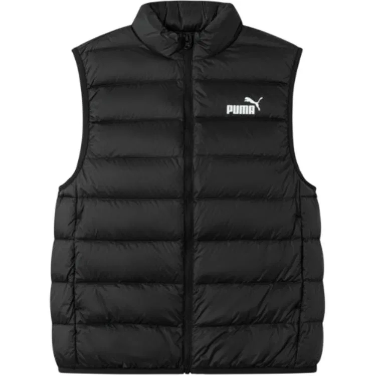 Пуховик детский PUMA Kids Down Vests Stand Collar Moderate черный