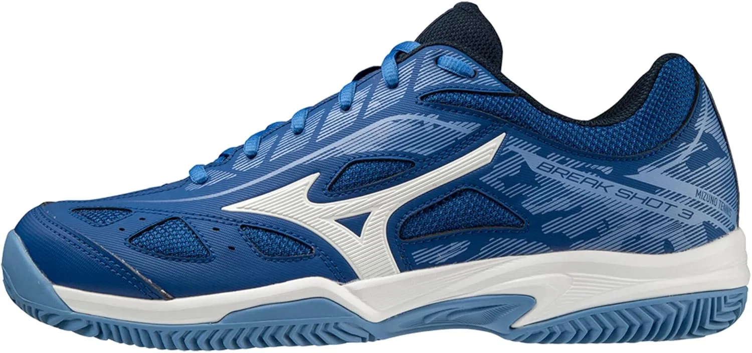 Кроссовки Mizuno Herren Breakshot 3 CCTennisschuh, Tblue Wht Jasperblue