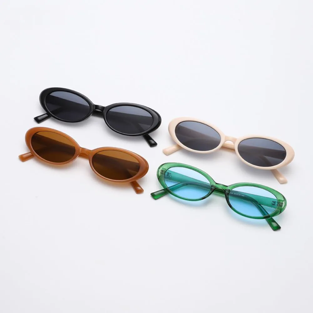 

Женские ретро-солнцезащитные очки LVTFCO овальной формы, черные, маленькая оправа, модные солнцезащитные очки для женщин, защита от ультрафиолета UV400, Black