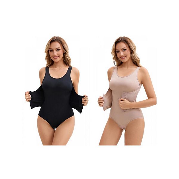 

2 упаковки женского корсета-боди для коррекции талии и живота Inspire Chic, Black Beige