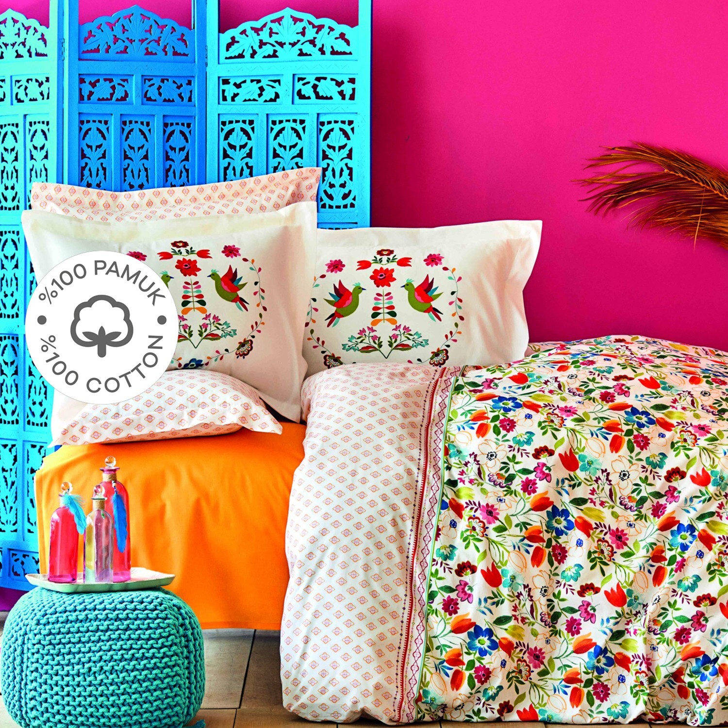 

Karaca Home Parlin Fussia Комплект постельного белья из 100 % хлопка