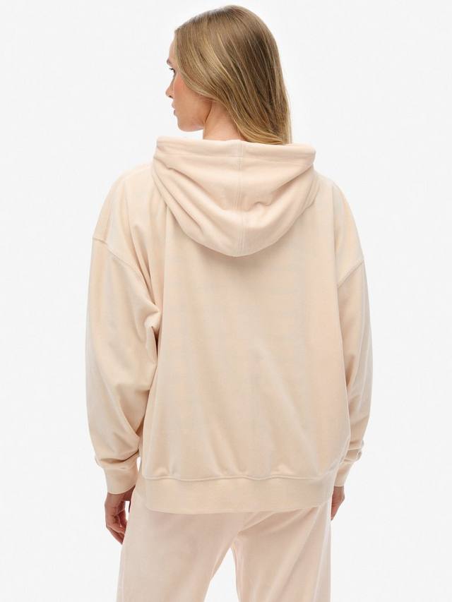 Толстовка с молнией Country Club из велюра Superdry, Pink — фото 2
