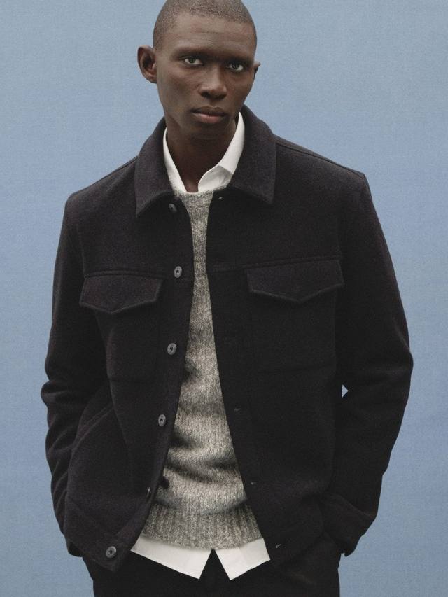 

Wren Wool Blend Shacket Mango, Charcoal