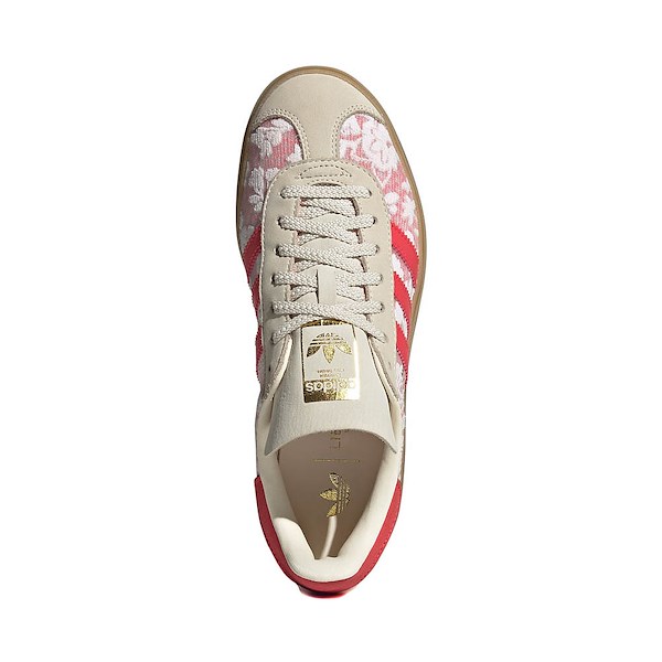 Кроссовки Womens adidas x Liberty London Gazelle Bold Athletic Shoe, цвет Cloud White/Cream White/Better Scarlet — фото 2