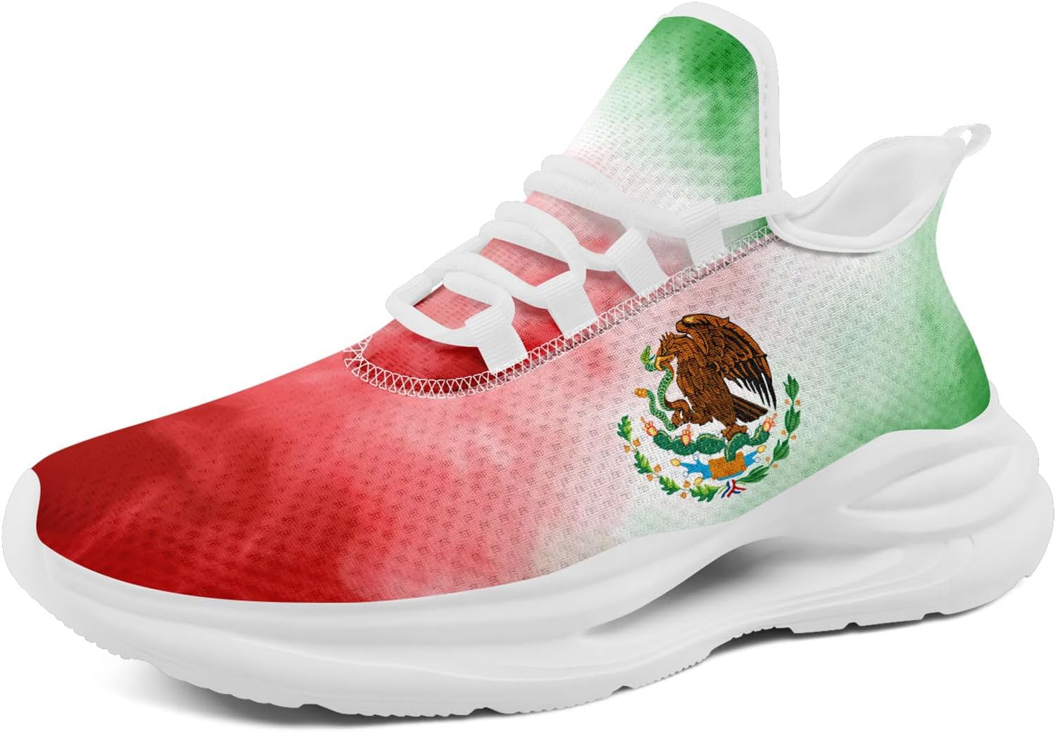 

Кроссовки AWSOLE с флагом Мексики для мужчин и женщин, с сеткой, легкие, дышащие, стильные, для занятий спортом, бега и фитнеса, белый/красный/зеленый/розовый/светло-зеленый