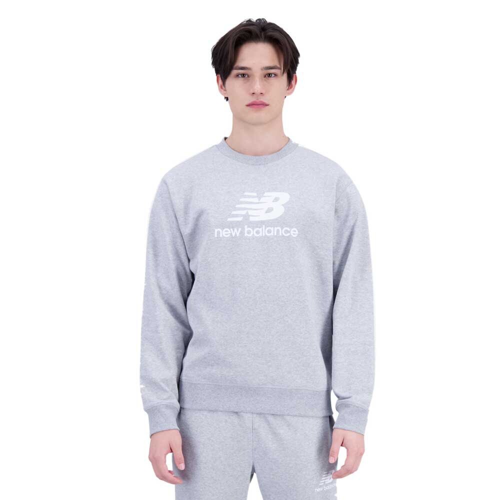 

Толстовка New Balance Essentials Stacked Logo French Terry Crewneck, серый