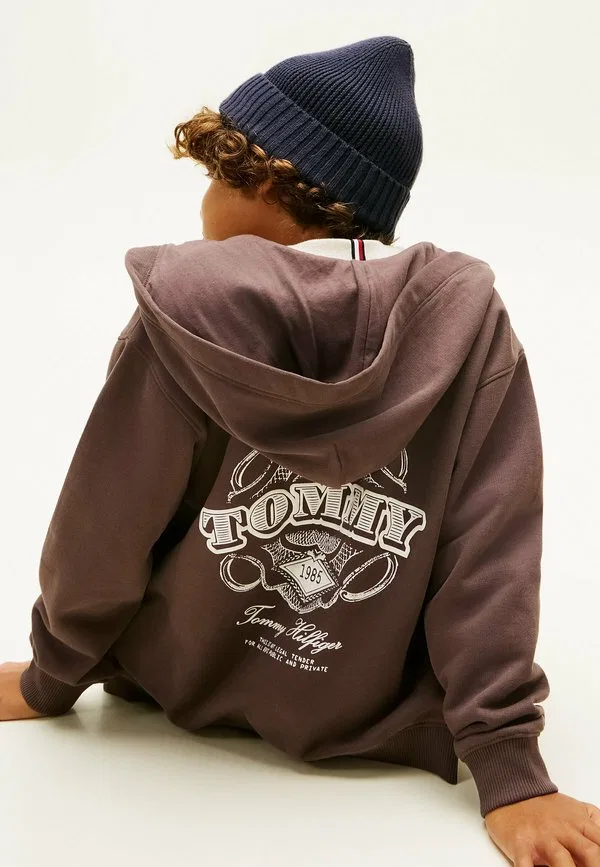 Толстовка на молнии Tommy Hilfiger, Black Walnut — фото 4