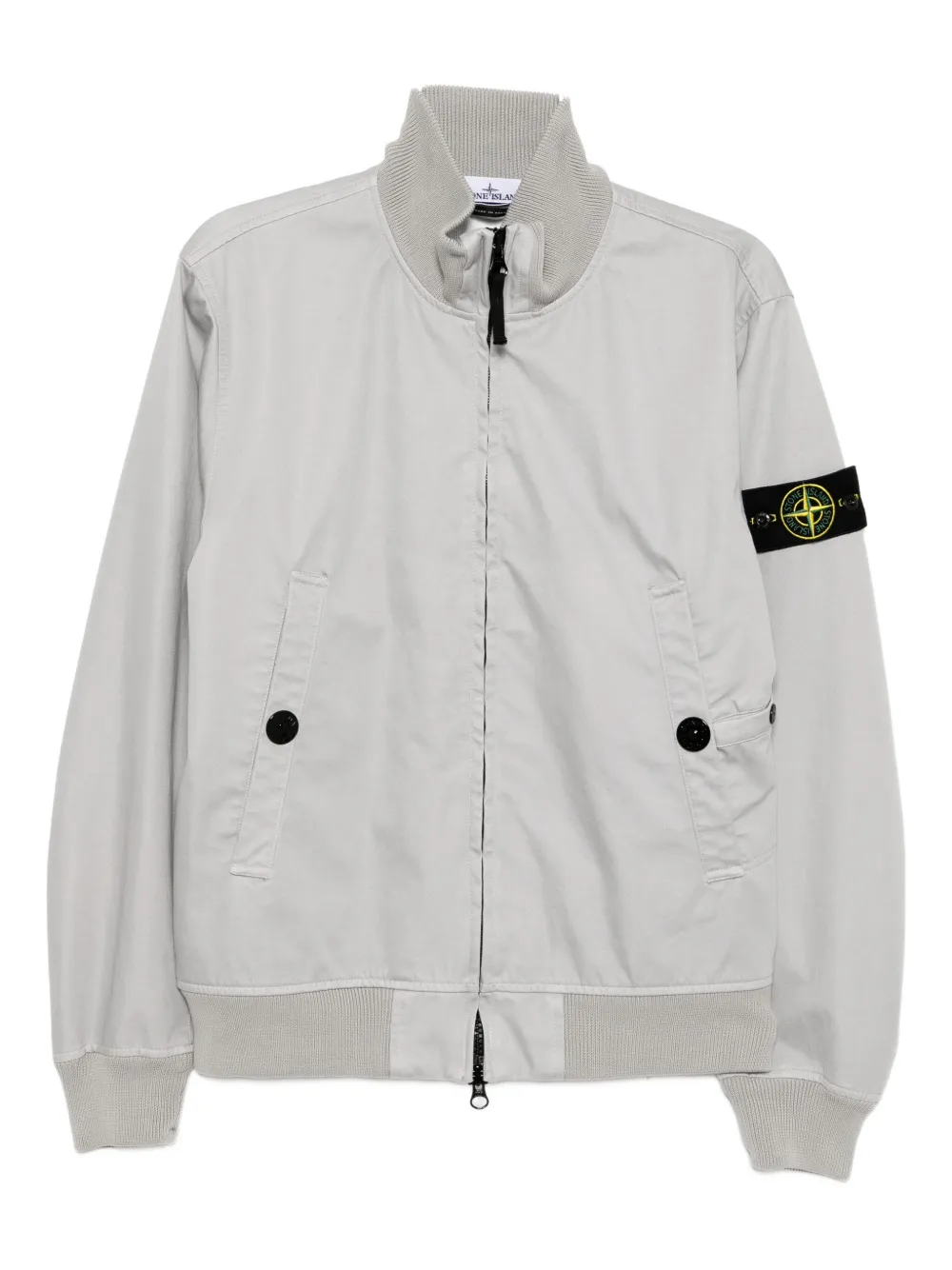 

Бомбер с нашивкой-логотипом Stone Island, серый