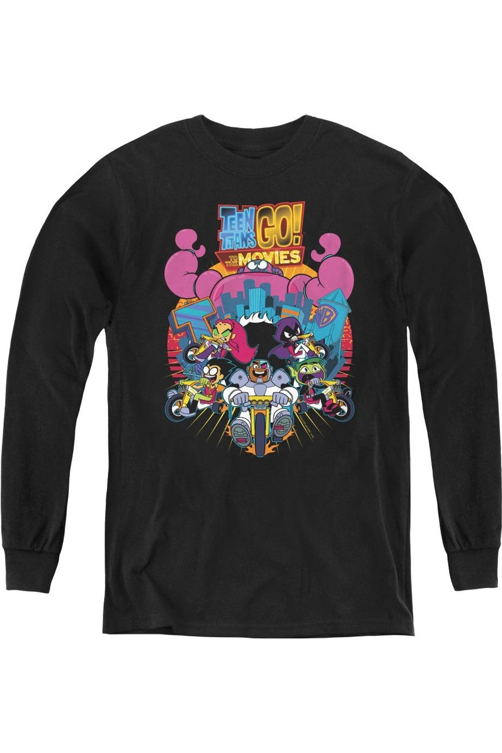 

Футболка с длинным рукавом Teen Titans Go To The Movies "Прорыв молодости" Gildan, черный