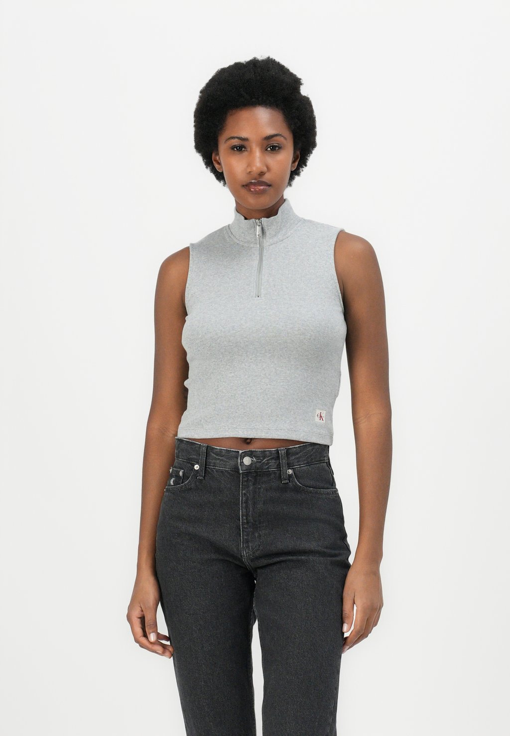 

Топ WOVEN LABEL Calvin Klein Jeans, серый