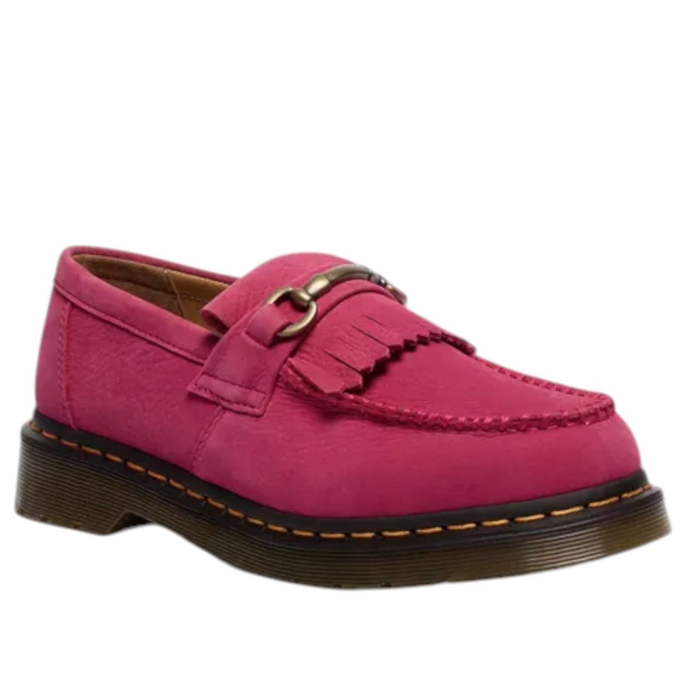 Лоферы Dr. Martens Adrian Snaffle Milled Nubuck, цвет «Фуксия» — фото 4